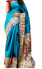 TUSSAR SILK PRINT SAREE